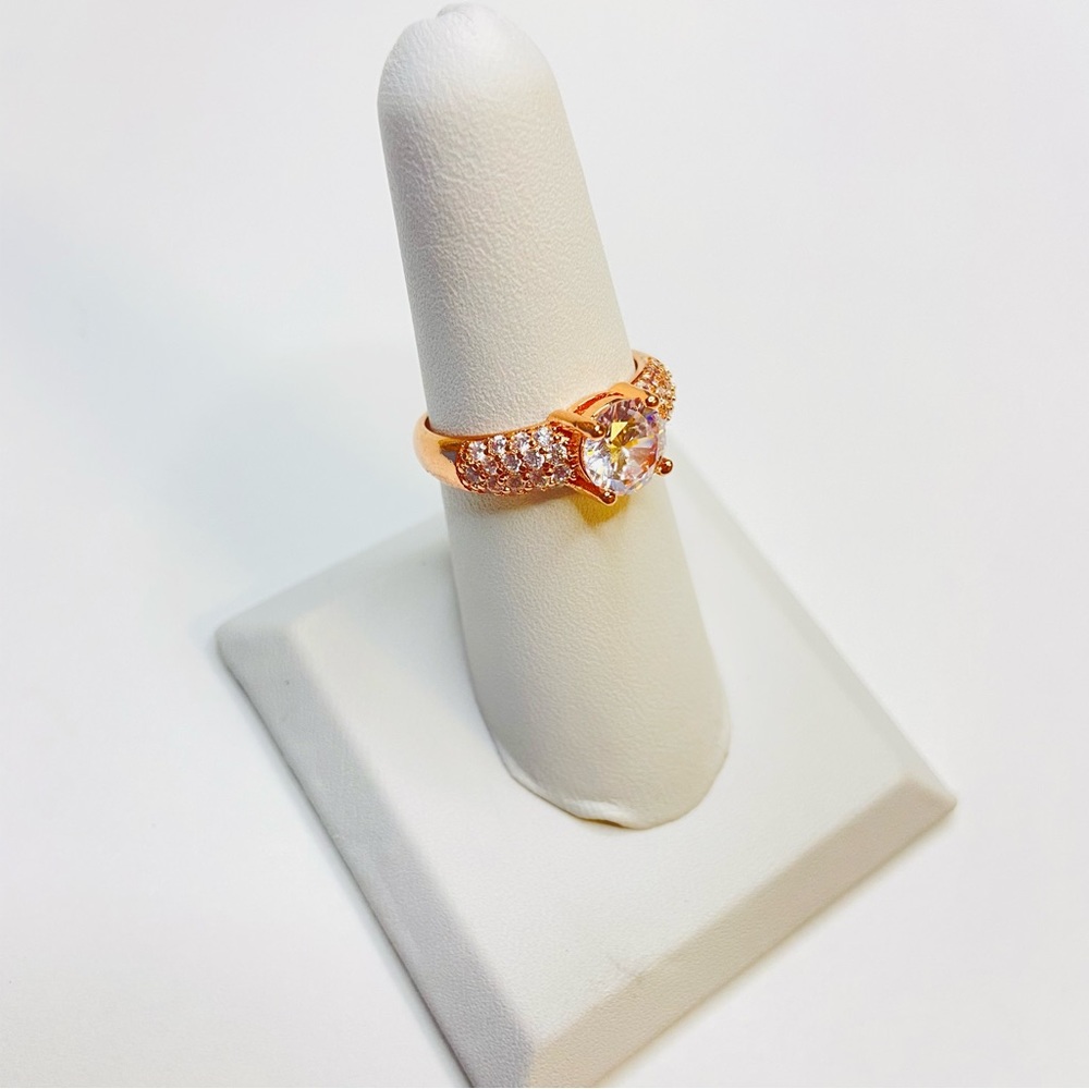 Goldtone Cubic Zirconia Fashion Ring